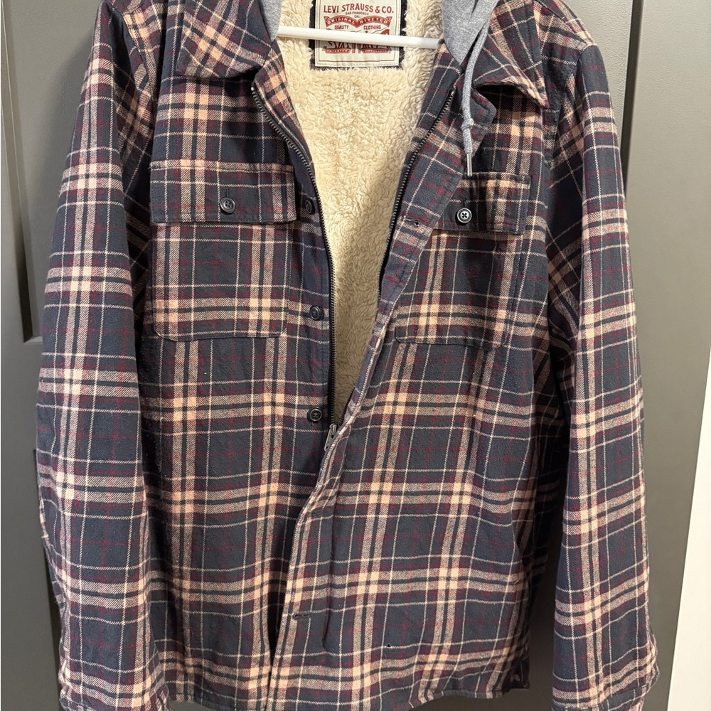 Levi's Gray/Blue Sherpa-Lined Jacket